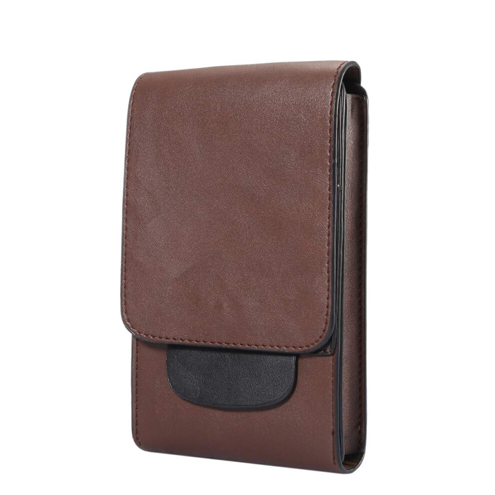 Mobile Phone Bag Small 6.9-Inch Pu Leather Belt Holster Pouch Universal Wallet Card Holder Brown 9393856304882