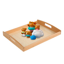 1Pièces Plateau De Service En Bois Khaki Pour Activités Rangement