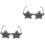 2Stk. Randlose Sonnenbrille Sternform, Brillen 5
