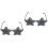 2Stk. Randlose Sonnenbrille Sternform, Brillen 6