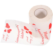 1 Rolle Bedrucktes Einweg-Toilettenpapier Für Valentine's