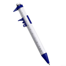Multifunction Vernier Caliper Pen 150mm 1.0mm Gel Ink Roller Ball For Length Measurement And Writing Blue