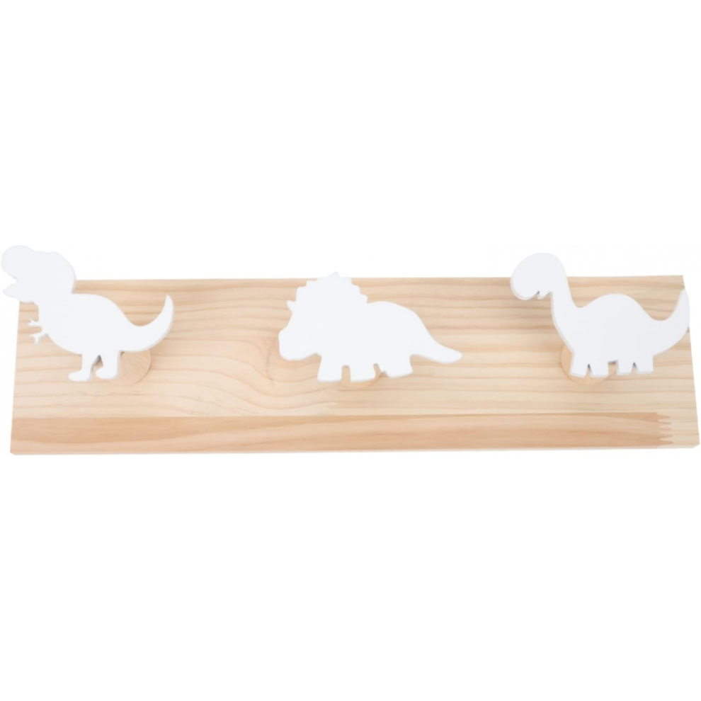 Kids Dinosaur Wall Mounted Coat Hooks Wooden Door Hanger for Boys Bedroom Nursery Playroom-image-OPC-PM68DYS-NEW