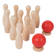 Wooden Bowling Set: Desktop Bowling Game For Interactive Fun, Strengthens Parent-Child Bond, Durable Safe Wood Toy