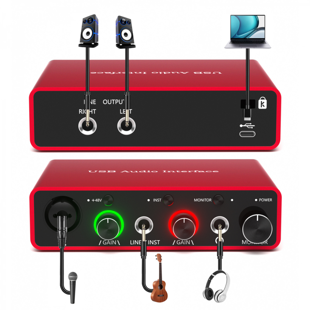 For Focusrite Scarlett Solo 3rd Gen USB Audio Interface The Guitarist VocalistXD
