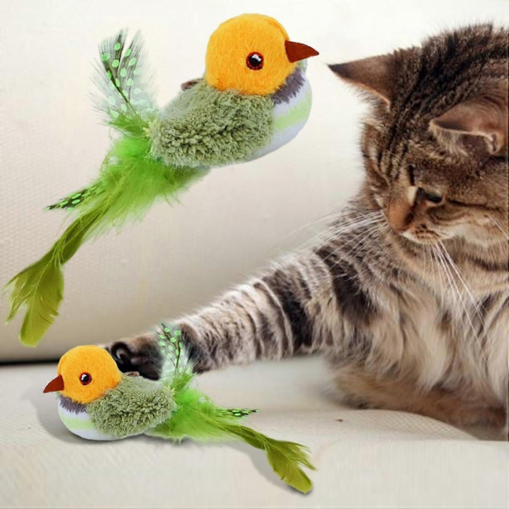 Oiseau volant interactif pour chat, oiseau qui gazouille – Jouet pour