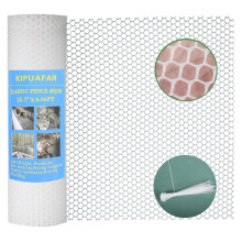 White Plastic Chicken Wire 15.7In X 6.56Ft Hexagonal Mesh Floral Arrangements DIY Crafts Balcony Rabbit Cage Puppy Pen