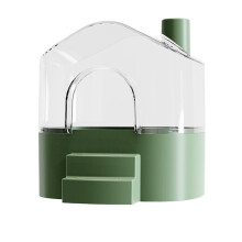 Hamster Sand Bath Container Large Transparent Hamster Bath Sandbox For Small Animals Green