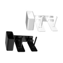 Space Saving ABS Cup Holder Organizers With Built-In Straw Storage Side Attached Black And White For Home Cafe Office