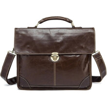 Vintage Men's Briefcase 38 X 30.5 Cm Large Capacity Laptop Compatible Business Computer Bag