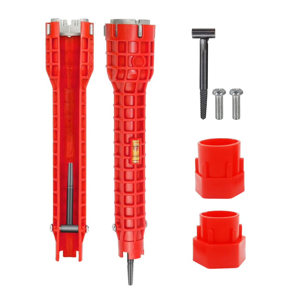 8 In 1 Faucet Wrench Tool Set Tap Spanner Grip Stripping Attachments For Tight Space Sink Kitchen Plumbing 9393856306459