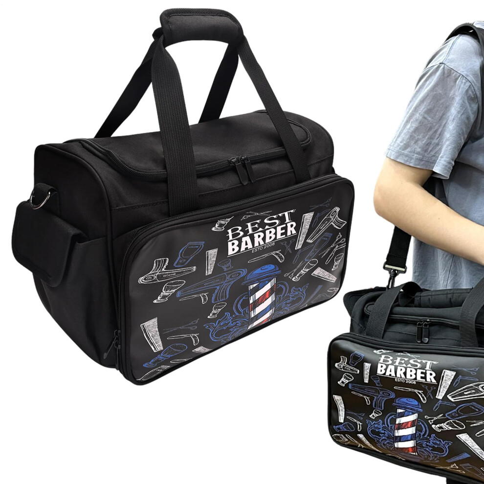 Hairdressing Tools Bag With Shoulder Strap Large Capacity Barber Cosmetic Bag For Lipstick And Eye Shadow