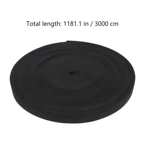 Schwarzes Nähelastikband – 2 Cm Breit – Hoch Elastisch – 30 M 1