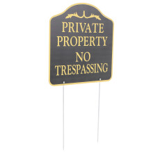 Private Property No Trespassing Weerbestendig Tuinbord Met Steunpaal