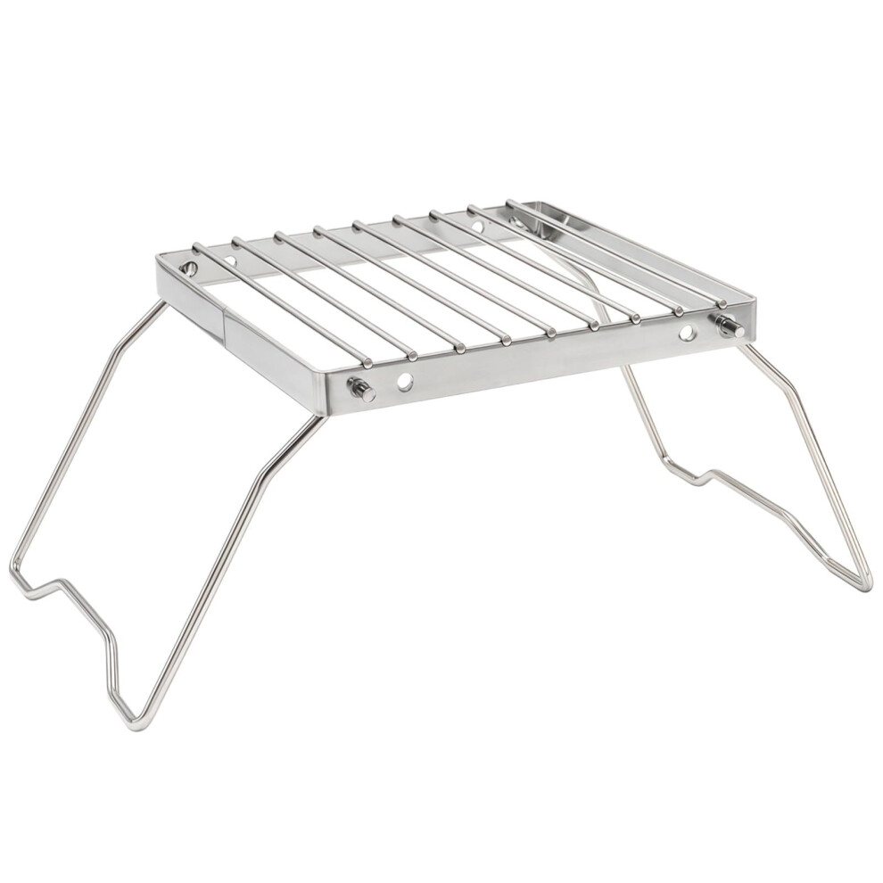 Campfire Grill Stand Stainless Steel Foldable Portable Adjustable Height Outdoor Stove Stand For BBQs Fire Pits Camping-image-OPC-PM68K5B-NEW