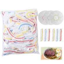 Cling Film Pack Of 200 For Food Storage, Elastic Band Food Cover Hood, Food Cover Cling Film, Colour