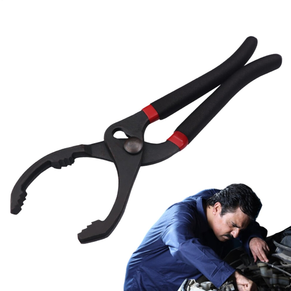 Oil Filter Wrenches 10-Inch 12-Inch Adjustable Alloy Steel Serrated Non-Slip Portable Spanner For Automotive Use 9354506253028