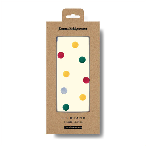 Woodmansterne Emma Bridgewater Polka Dot Tissue Paper Giftwrap Celebration Gift Wrapping