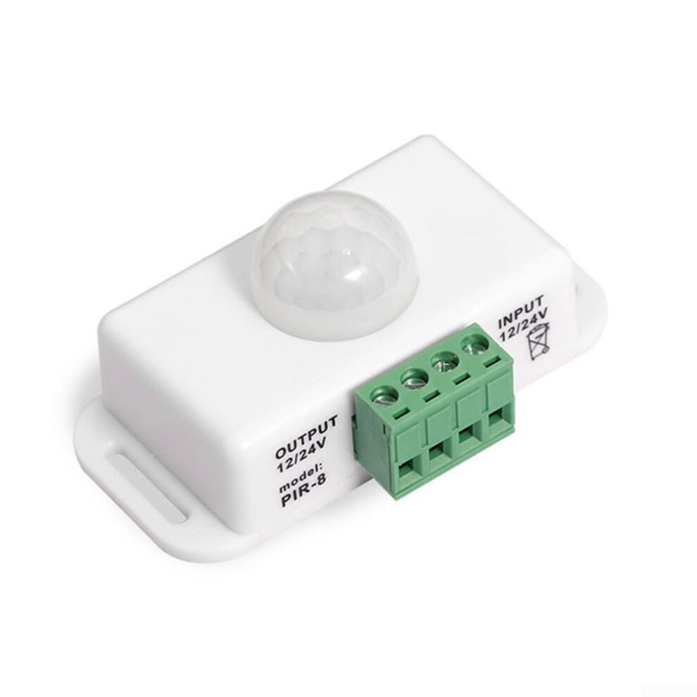 Pir Motion Sensor Switch 12V/24V Dc 6A For Led Strip Lights White 9084446386066