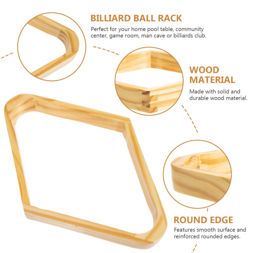 Billardrahmen Retro Stil Holz Mit Und Poolkugeln Gestell 2