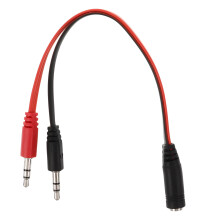 Audio Splitter Kabel Kopfhörer Und Mikrofon Splitter Schwarz 1 Stk