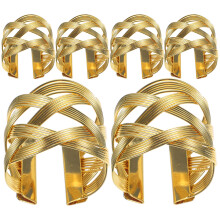 6St Golden Metal Serviettenring Für Esstisch