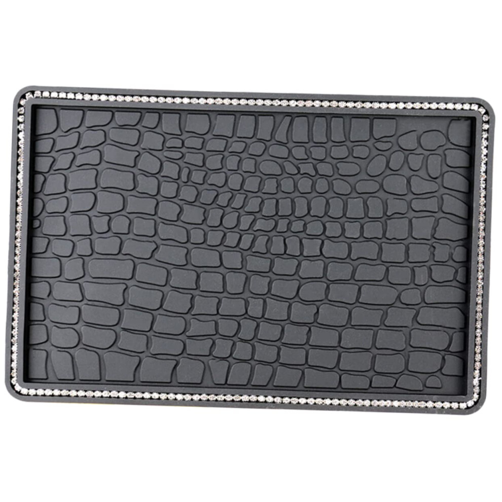 Car Skid Pad Dashboard Pvc Non-Slip Mat Oil-Resistant With Rhinestone Decoration For Phone And Small Items 9016109380326