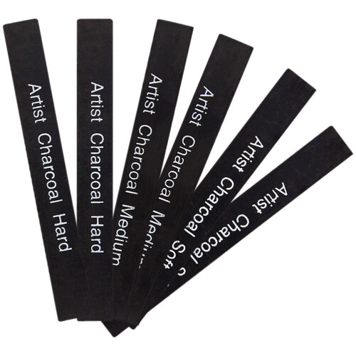 6Pcs Compressed Charcoal Sticks Durable Drawing Pencils for Hobbyists