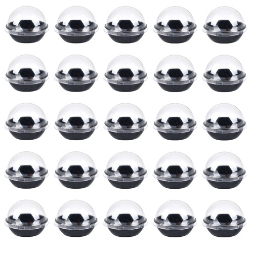 50Pièces Boîtes Dômes Noires Pour Dessert
