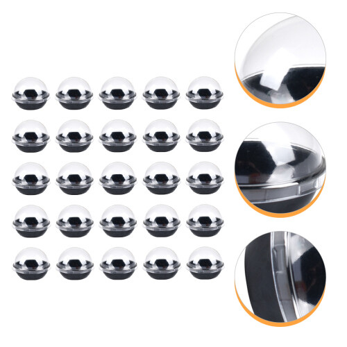50Pièces Boîtes Dômes Noires Pour Dessert 1