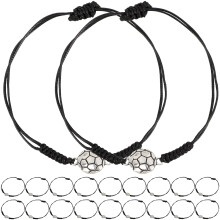 20 Stks Verstelbare Gevlochten Armband Zwart Voor Sport Sieraden