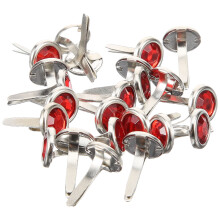 100St Rode Metalen Brads Voor Knutselen, Stevig DIY Papier Bevestigers