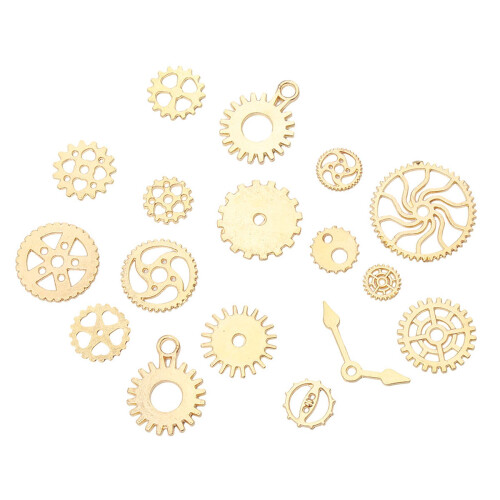 1 Pack Gouden Legering Steampunk Tandwiel Hanger Accessoire