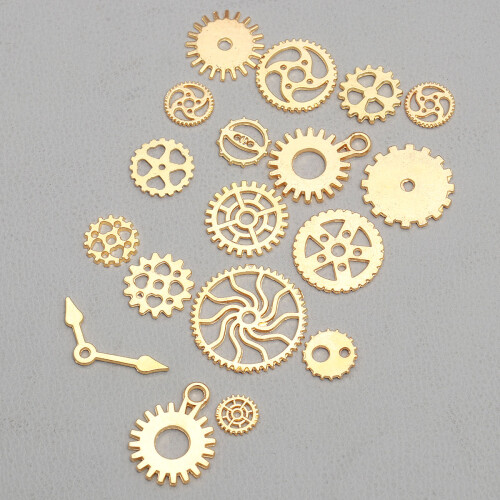 1 Pack Gouden Legering Steampunk Tandwiel Hanger Accessoire 2