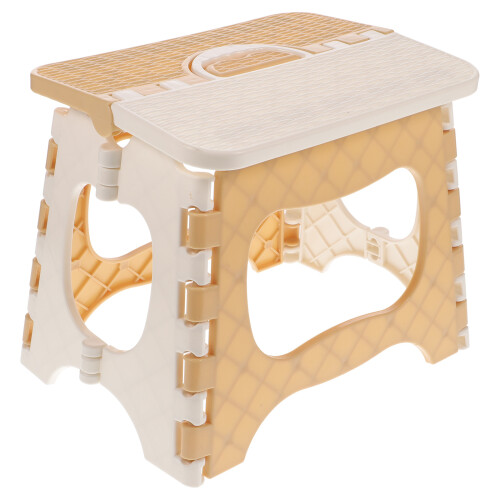 Travel Stool Plastic Beige Draagbaar Voor Gehele 1 Set