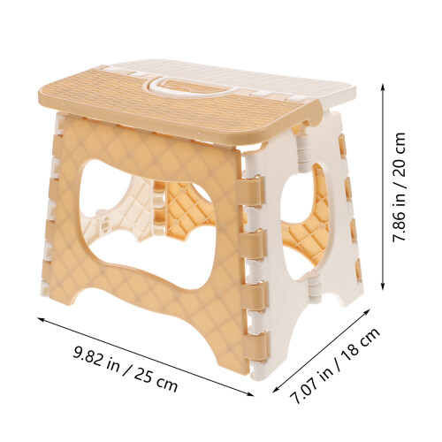 Travel Stool Plastic Beige Draagbaar Voor Gehele 1 Set 1