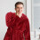 Hooded Badjas Terrydoek Rood 4