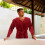Hooded Badjas Terrydoek Rood 5