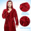 Hooded Badjas Terrydoek Rood 11