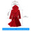 Hooded Badjas Terrydoek Rood 2