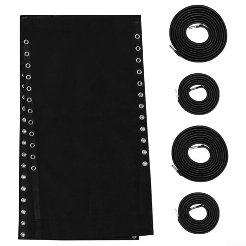 Fabric Cord Replacement Kit For Beach Chairs With Elastic Ropes Black Compatible With Most Models