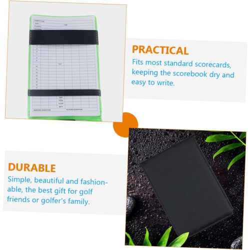 Portable Golf Score Notebook Flip Open Design Compact Size Lightweight Construction For Recording Golf Scorekeeping 1