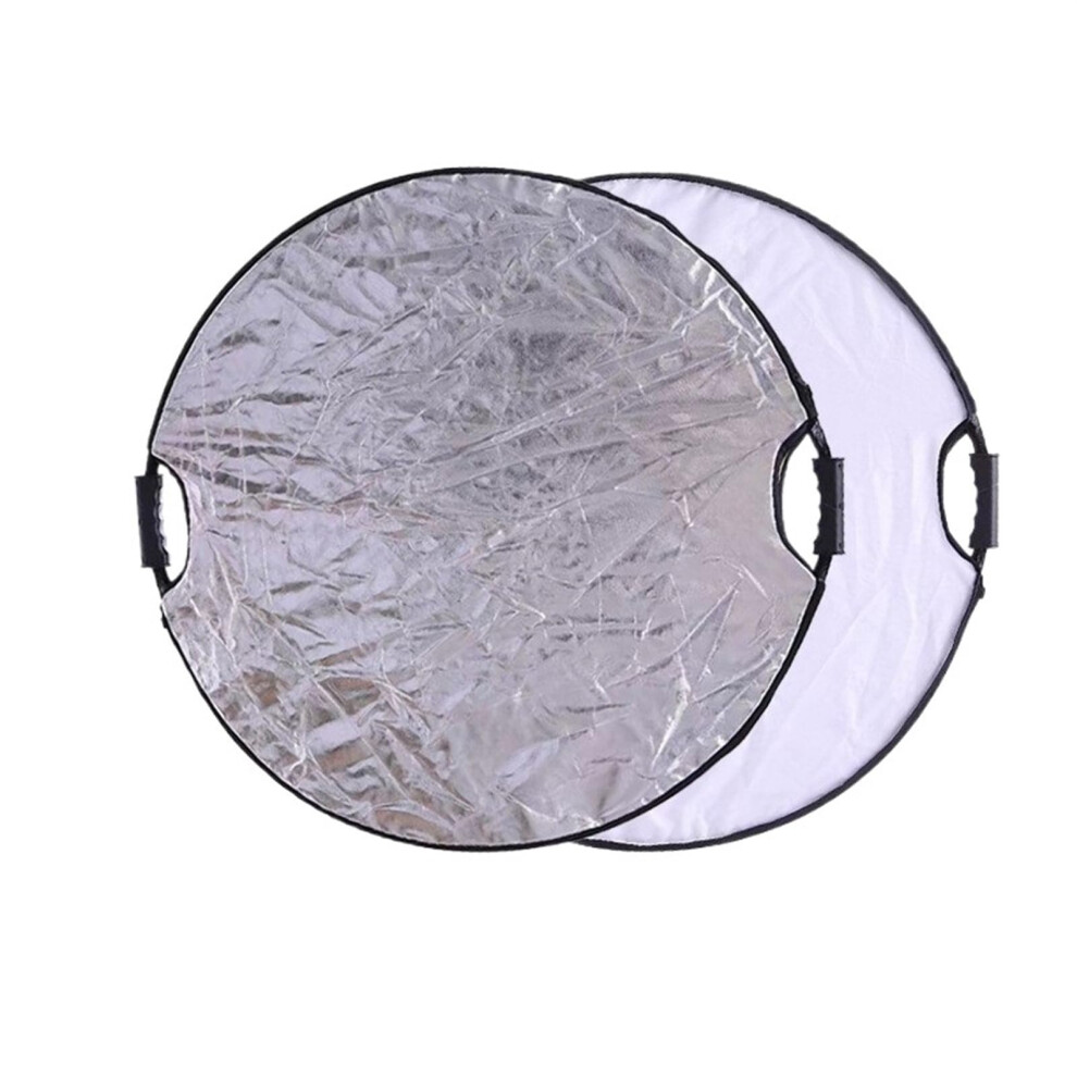 Reflector 5In1 Portable Collapsible Soft Round Studio Reflector 80Cm White Gold For Photography Light/Silver 9354506254308