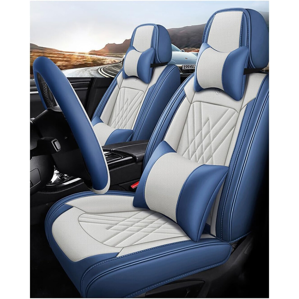 Car Seat Covers For Kia Sorento Soul Stinger Stonic Sportage Sedona Cerato Telluride Waterproof Leather 5 Seater Blue 9393856307968