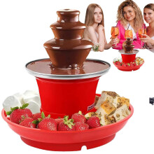 Mini Chocolate Fondue Fountain & Cheese Fountain 300ml Auto Keep Warm 45C For Strawberries And Fruit