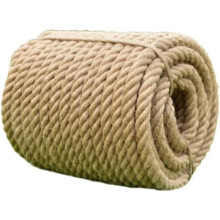 Jute Rope Natural Twisted 8mm 10mm 12mm - 164 Feet (50m) Bundling and Camping Twine for Garden and Cat Scratching Post