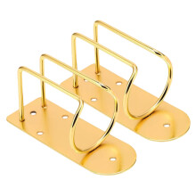 Hair Clipper Holder Wall Mount 2-Piece Stainless Steel Golden Finish Pre-Drilled Space-Saving Styling Equipment