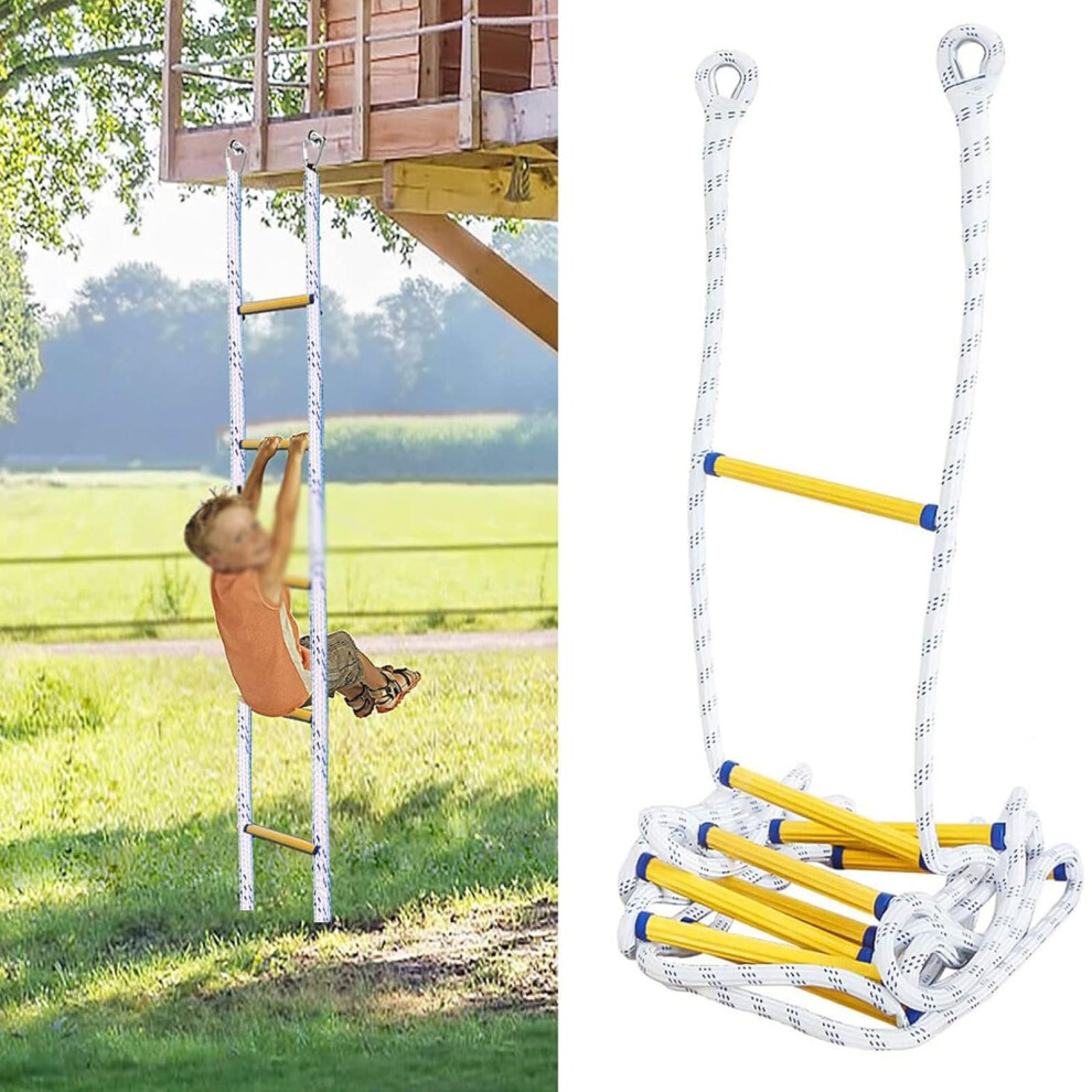 Rescue Rope Ladder 3-45M Range, 50Ft Escape Ladder, Outdoor Escape Tree, Emergency Fire Safety Rope Ladder The Climb 9393856308828