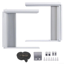 Adjustable AC Side Panel Kit With Frame Set For Window AC Units ABS+PVC Material Heat-Insulating Wind-Blocking Seal