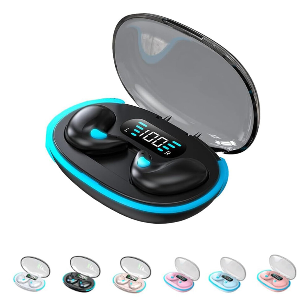 Bone Conduction Headphones Bluetooth 5.3 Waterproof Wireless Sleep Headset Work Calls Meetings Driving Workouts Black 9354506255145